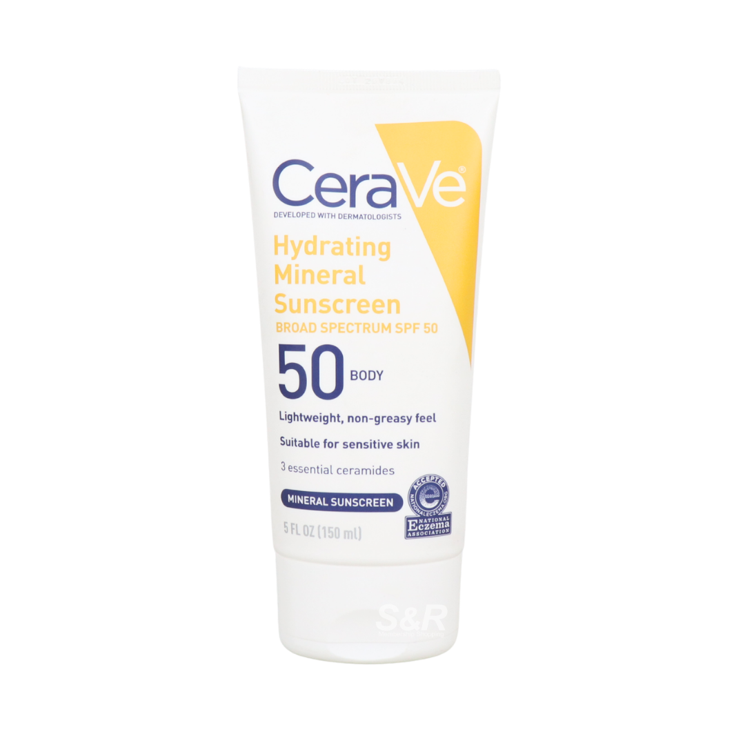 Cerave Hydrating Mineral 50 SPF Sunscreen 150mL